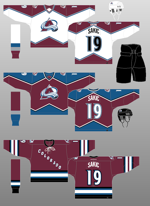 avalanche jerseys