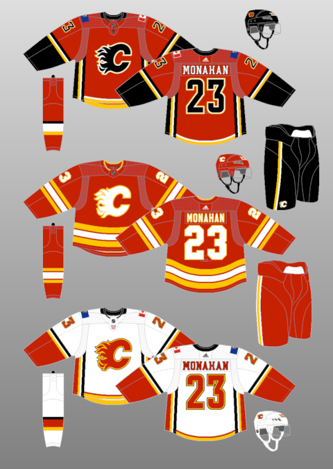 history of calgary flames jerseys