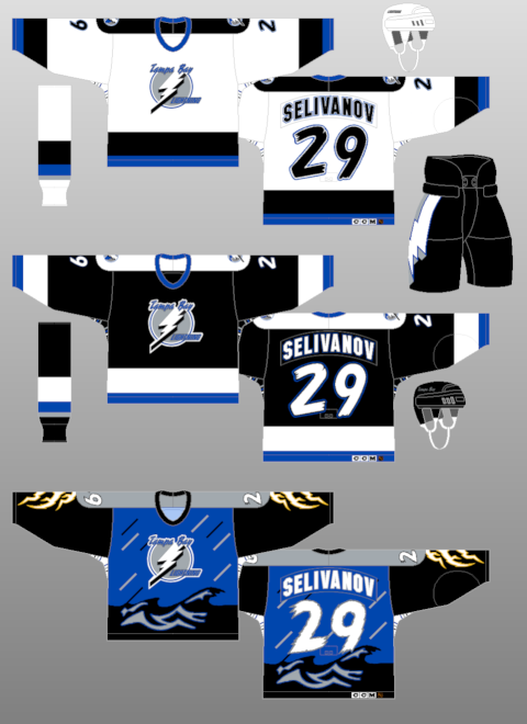 Beperkt Thuisland type Tampa Bay Lightning 1996-99 - The (unofficial) NHL Uniform Database
