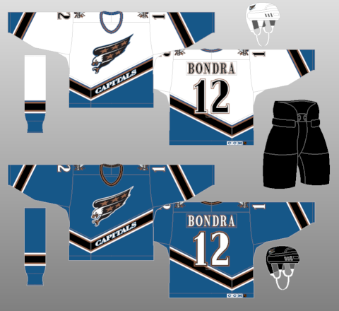 Washington Capitals 1995 97 The unofficial NHL Uniform Database