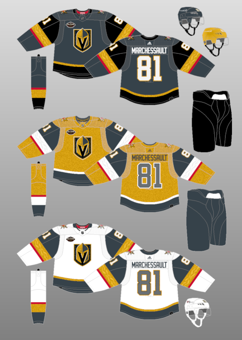 Vegas Golden Knights 2021 present The unofficial NHL Uniform Database